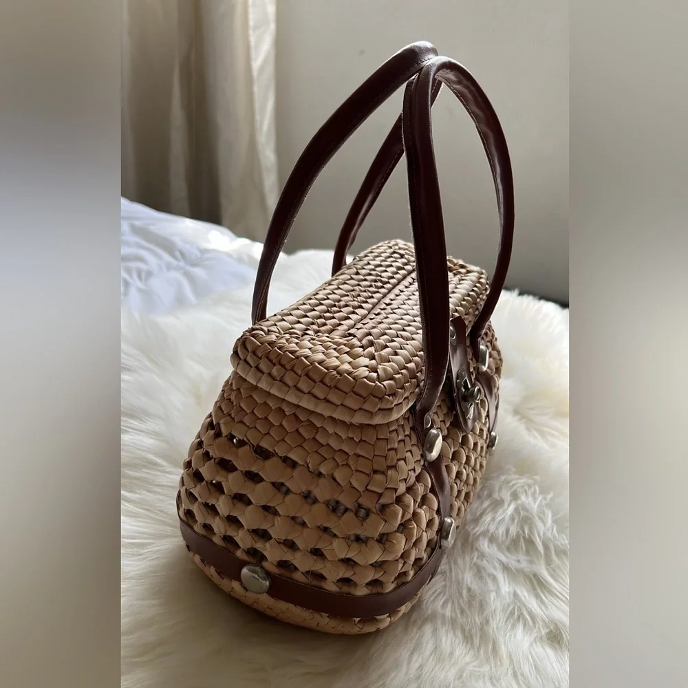 Wicker Basket Handbag - Picture 4 of 12